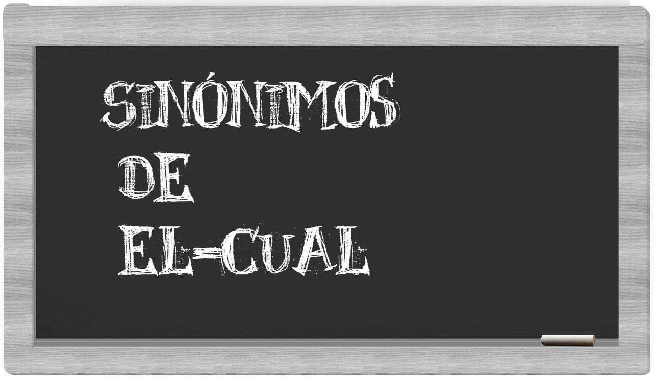 Los sinónimos de el cual: Todos los sinónimos de el cual, su sentido y